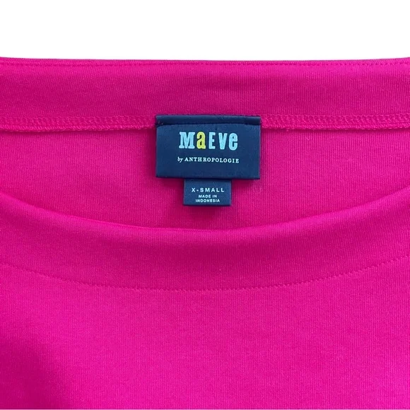 Maeve Anthropologie Hot Pink Corset Tie Back Top - Picture 5 of 9